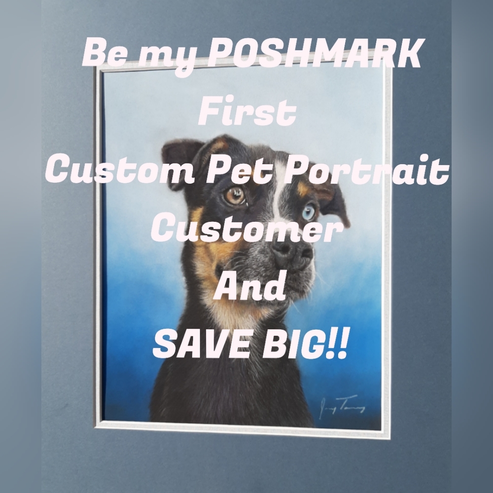 SALE!!  CUSTOM PET PORTRAITS IN PASTEL. READ DETAILS
